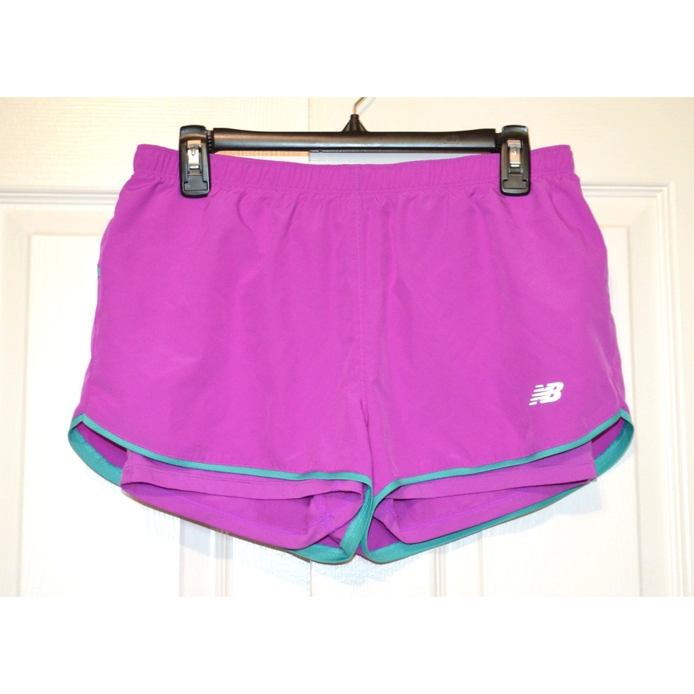 NEW BALANCE NB Purple Running‎ Shorts Built in Brief Women's M